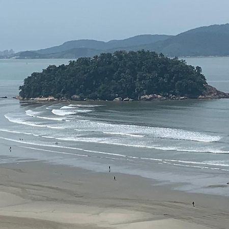 Sao Vicente Itarare Predio Frente Mar Apto Fundo Vista Parcial Eksteriør billede